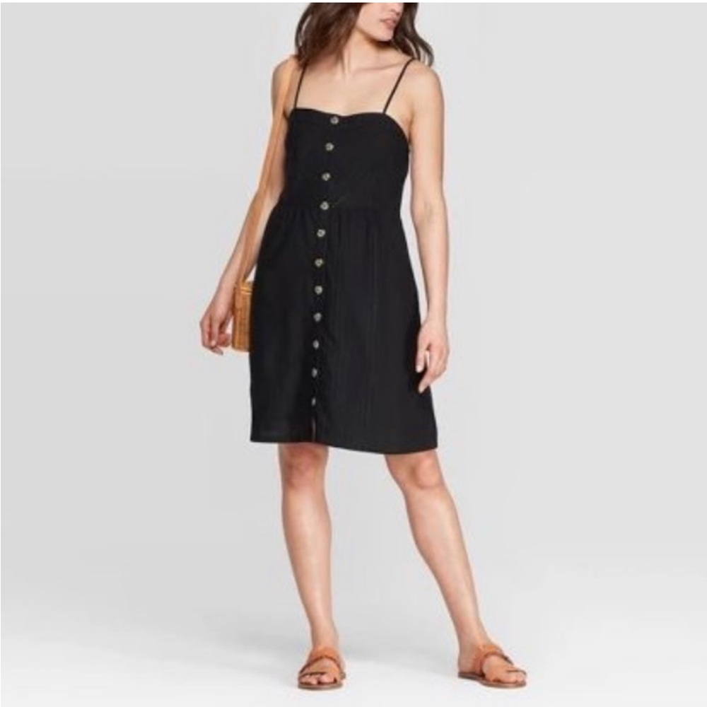 Universal Thread button down gauzy strap dress